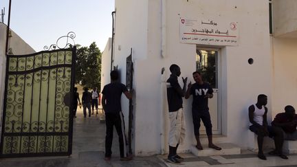 Un centre d'hébergement pour migrants à Médenine, en Tunisie, le 28 août 2018. (FATHI NASRI / AFP)