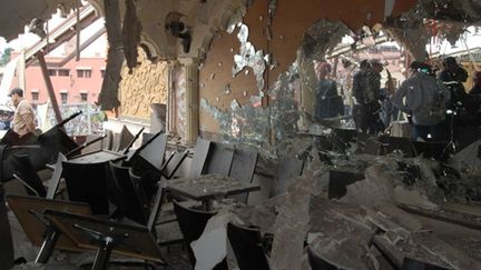 L'intérieur du restaurant Argana à Marrackech, détruit par un attentat le 28 avril 2011 (AFP - CHAFIK)