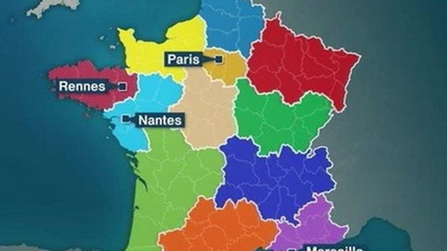 Quels seront les chefs lieux  de la nouvelle carte de France