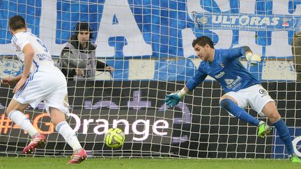 André-Pierre Gignac a une nouvelle fois contribué au succès des Olympiens (BORIS HORVAT / AFP)