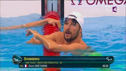 Jeux paralympiques : le Français David Smétanine remporte la médaille d'argent du 50m nage libre