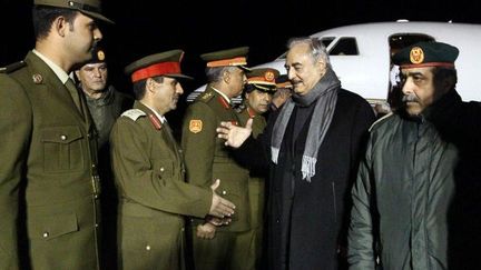 Le maréchal Khalifa Haftar à son retour de Moscou en décembre 2016 (Abdullah DOMA / AFP)