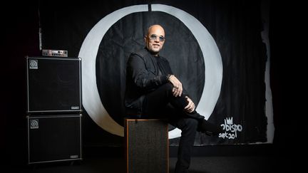 Portrait de Pascal Obispo, auteur-compositeur-interprète, pour la sortie de son application "Obispo All Access". (LP/OLIVIER ARANDEL / MAXPPP)