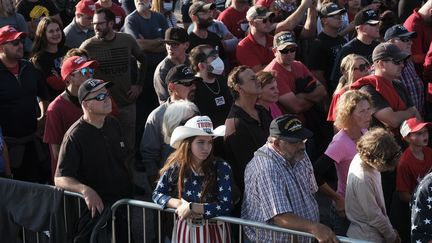 Des électeurs de Donald Trump lors d'un meeting à Swanton (Ohio), le 21 septembre 2020. (MATTHEW HATCHER / GETTY IMAGES NORTH AMERICA VIA AFP)