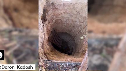 L'armée israélienne a fait visiter à la presse ce qu'elle présente comme une cache du Hezbollah dans un village libanais situé à la frontière avec Israël.