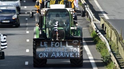 &nbsp; (Les tracteurs bretons en route vers Paris © Maxppp)