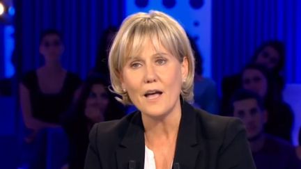 Nadine Morano &eacute;tait l'invit&eacute;e de l'&eacute;mission On n'est pas couch&eacute;, le 26 septembre 2015 sur France 2. (ON N'EST PAS COUCHE / FRANCE TELEVISIONS)