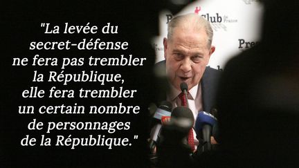 En octobre 2009, lors d'une conf&eacute;rence de presse portant sur l'affaire de "l'Angolagate". (THOMAS COEX / AFP)