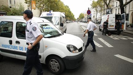 La police en intervention dans Paris, le 22 septembre 2011. (MAXPPP)