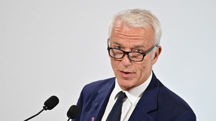 Le président du Medef, Patrick Martin, le 16 octobre 2023 à Paris. (MIGUEL MEDINA / AFP)