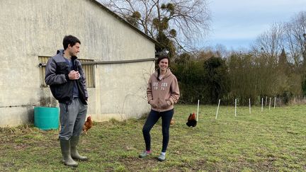 Marine et Théo ont quitté Paris pour&nbsp;Champignelles dans l’Yonne.&nbsp; (BORIS LOUMAGNE / RADIOFRANCE)