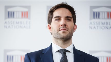 Thomas Ménagé, porte-parole du Rassemblement national à l'Assemblée nationale, à Paris, le 6 février 2023.&nbsp; (THOMAS PADILLA / MAXPPP)