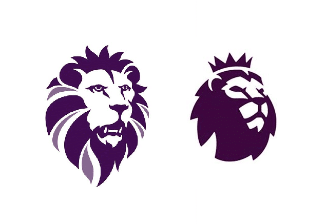 A gauche, le nouveau logo du parti eurosceptique Ukip. A droite, celui de la Premier League, l'élite du foot anglais. (UKIP / PREMIER LEAGUE)