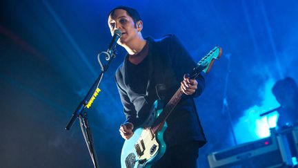 Le groupe Placebo en concert à Henham Park (Royaume-Uni) le 16 juillet 2017 (KEITH MAYHEW / MAXPPP)