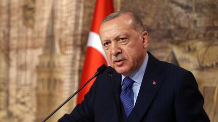 Le président turc, Recep Tayyip Erdogan, le 29 février 2020 à Istanbul. (MUSTAFA KAMACI / ANADOLU AGENCY / AFP)