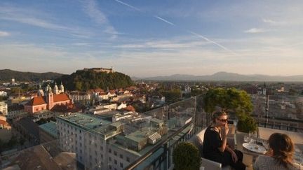 Panorama de Ljubljana depuis la terrasse du café Abecedarum, le 25 septembre 2012. (AFP/FRANCK GUIZIOU/HEMIS)