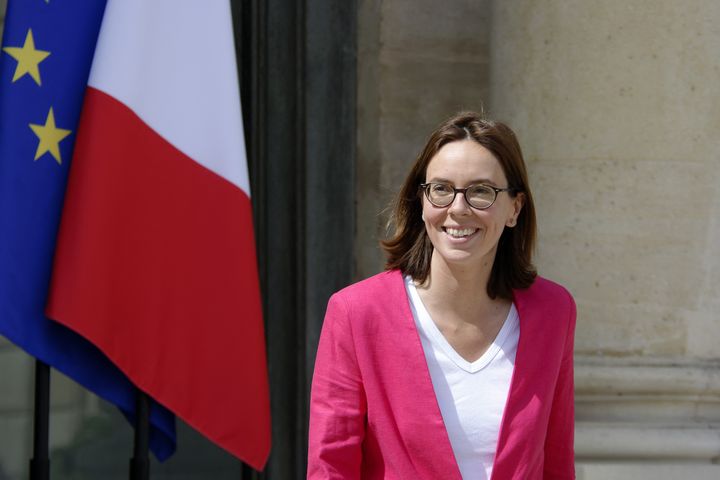 La ministre de&nbsp;la Transition écologique et de la Cohésion des territoires, Amélie de Montchalin, le 14 juin 2022 à l'Elysée. (DANIEL PIER / NURPHOTO)