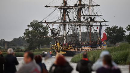 Arrivée le 17 juin de l'Hermione au port de Rochefort
 (XAVIER LEOTY / AFP)