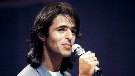 Jean-Jacques Goldman, lors d'un concert en 1987 à Bordeaux&nbsp; (GEORGES BENDRIHEM / AFP)