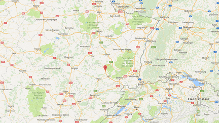 Carte de localisation de&nbsp;Luxeuil-les-Bains. (GOOGLEMAPS)