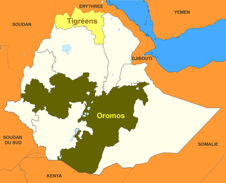 Oromos et Tigréens,&nbsp;deux ethnies qui se disputent le pouvoir en Ethiopie. (franceinfo Afrique)