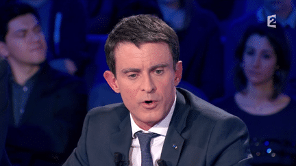 Le Premier ministre Manuel Valls lors de l'émission "On n'est pas couché", samedi 16 janvier 2016, sur France 2.