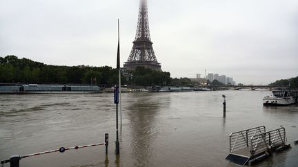 La Seine en crue le 1er juin 2016 à Paris. (BERTRAND GUAY / AFP)