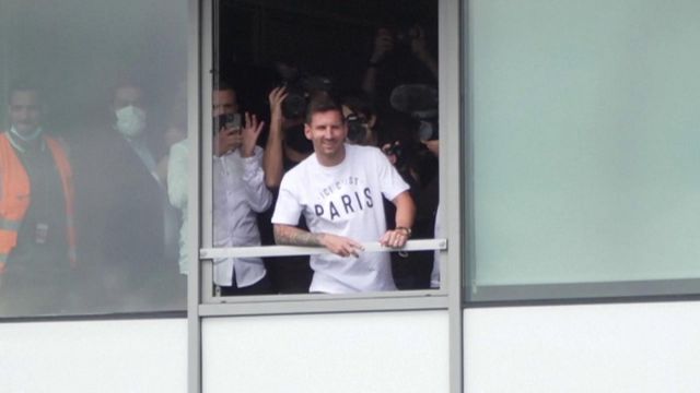 L'arrivée de Lionel Messi au Bourget