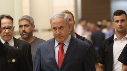 Benjamin Netanyahu à la Knesset, le 29 mai 2019. (ILIA YEFIMOVICH / DPA / AFP)