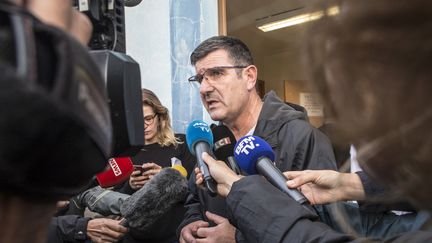 Le maire de Trèbes, Eric Menassi, le 15 octobre 2018. (FREDERIC SCHEIBER / EPA)