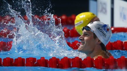 Yannick Agnel triomphe sur 200 m nage libre, le 30 juillet 2013, &agrave; Barcelone (Espagne), lors des championnats du monde de natation. (MICHAEL DALDER / REUTERS)