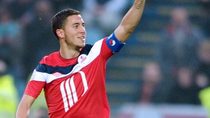 Eden Hazard lors du match Lille-Nacy le 20 mai 2012 au Lille metropole stadium &agrave; Villeneuve d'Ascq.&nbsp; (DENIS CHARLET / AFP)