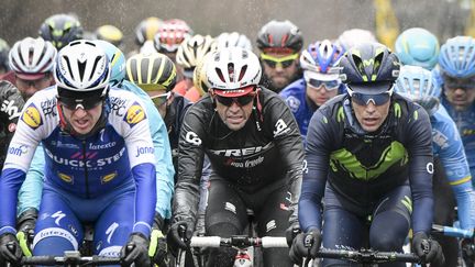  Dan Martin (à gauche) Alberto Contador (au centre), deux des prétendants à Paris-Nice (PHILIPPE LOPEZ / AFP)