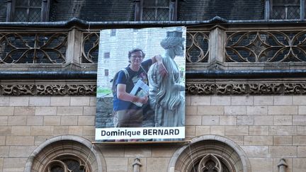 The literature professor, Dominique Bernard, was assassinated by a radicalized former student on October 19, 2023 in Arras (Pas-de-Calais). (FRANCOIS LO PRESTI / AFP)