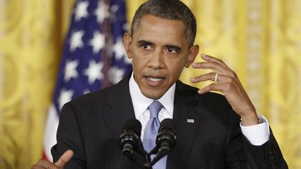 Le pr&eacute;sident am&eacute;ricain, Barack Obama, donne une conf&eacute;rence de presse &agrave; la Maison Blanche, le 9 ao&ucirc;t 2013. (JONATHAN ERNST / REUTERS)