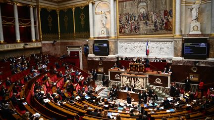 Les députés à l'Assemblée nationale, le&nbsp;4&nbsp; octobre 2022 à Paris. (CHRISTOPHE ARCHAMBAULT / AFP)