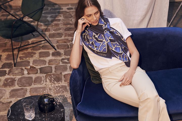 Foulard en laine Mérinos Amédée Paris, collection 2019 (AMEDEE PARIS)