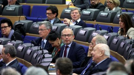 Lionel Royer-Perreaut, lors d'une séance plénière de la métropole d'Aix-en-Provence le 28 février 2019. (VALLAURI NICOLAS / MAXPPP)