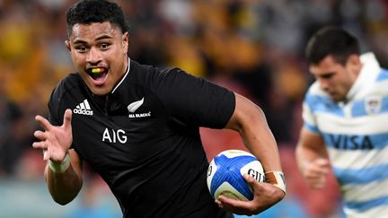 Tupou Vaai lors du match de Rugby Championship entre la Nouvelle Zélande et l'Argentine, le 18 septembre 2021. (DAN PELED / AFP)