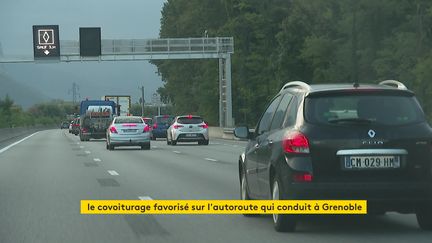 Une voie réservée au covoiturage inaugurée à Grenoble (France 3 Alpes)