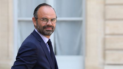 Le Premier ministre Edouard Philippe quitte l'Elysée, le 23 mai 2018. (LUDOVIC MARIN / AFP)