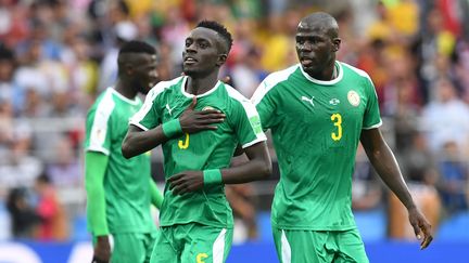 Idrissa Gueye célèbre le but du Sénégal (FRANCISCO LEONG / AFP)