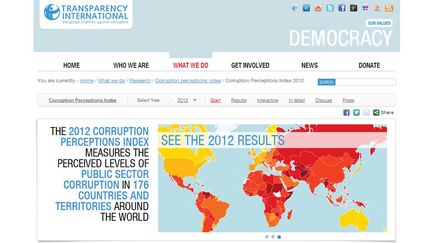 Le rapport a &eacute;t&eacute; mis en ligne mercredi 5 d&eacute;cembre sur le site de Transparency International. (TRANSPARENCY INTERNATIONAL / FRANCETV INFO)