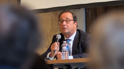 L'ancien président François Hollande lors des "Rendez-vous de l'Histoire" à Blois, le 14 octobre 2018. (GUILLAUME SOUVANT / AFP)