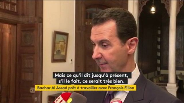 Bachar Al-Assad : "Si Monsieur Fillon met en application ce qu’il dit, ce sera très bien"