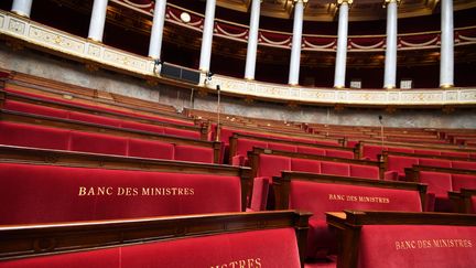 Les bancs de l'Assemblée nationale.&nbsp; (ALAIN JOCARD / AFP)