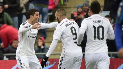 Cristiano Ronaldo et Karim Benzema (Getafe-Real Madrid) (PIERRE-PHILIPPE MARCOU / AFP)