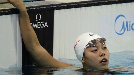 La nageuse chinoise Chen Xinyi lors d'un championnat à Kazan (Russie), le 2 août 2015. (ALEXANDER NEMENOV / AFP)