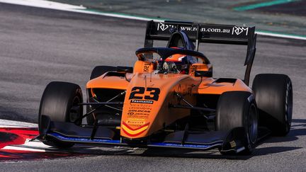 Le pilote Alex Peroni sur le circuit de Barcelone (Espagne), le 10 avril 2019. (XAVIER BONILLA / NURPHOTO / AFP)