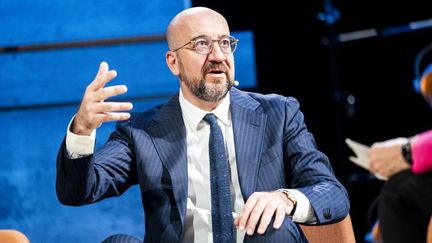 Le président du Conseil européen, Charles Michel, à Copenhague, au Danemark, le 14 mai 2024. (IDA MARIE ODGAARD / RITZAU SCANPIX / AFP)